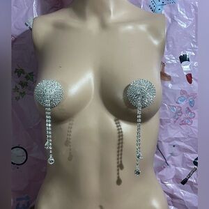 Hand Crafted Silver Crystal Brooches